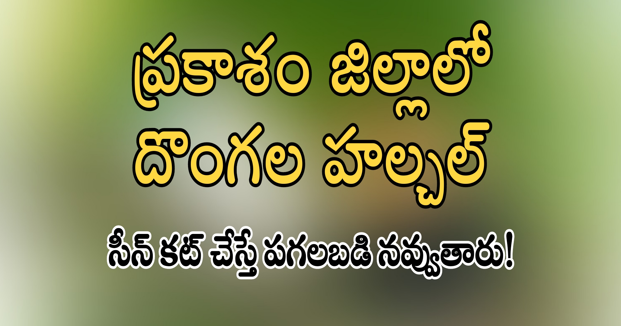 ప్రకాశం జిల్లాలో దొంగల హల్చల్.. సీన్ కట్ చేస్తే పగలబడి నవ్వుతారు!