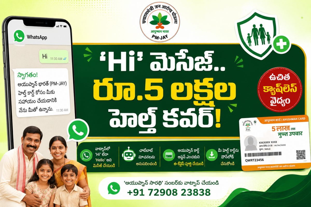‘Hi’ మెసేజ్.. రూ.5 లక్షల హెల్త్ కవర్!