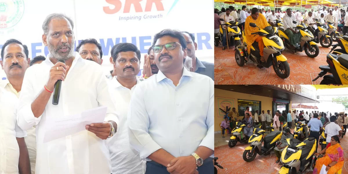 మంత్రి గొట్టిపాటి రవికుమార్ ఆధ్వర్యంలో 31 మందికి ఉచిత ట్రై స్కూటీలు