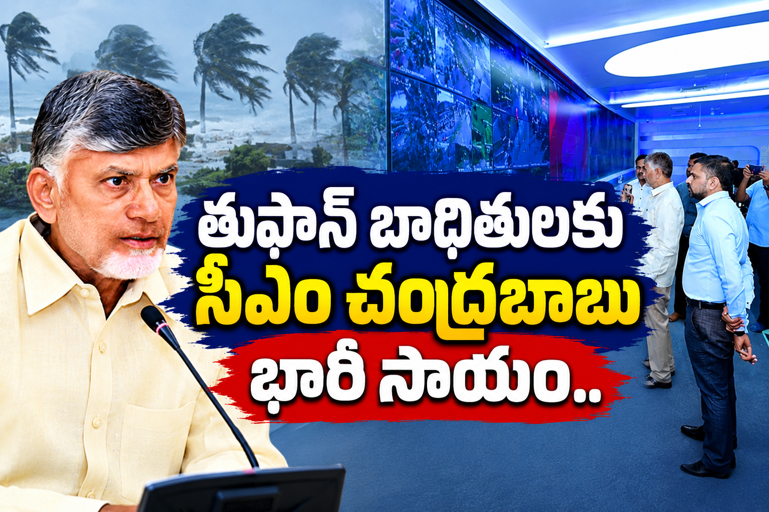 APలో తుఫాన్ బాధితులకు సీఎం చంద్రబాబు భారీ సాయం.. స్పెషల్ అసిస్టెన్స్ కింద రూ.1,000!